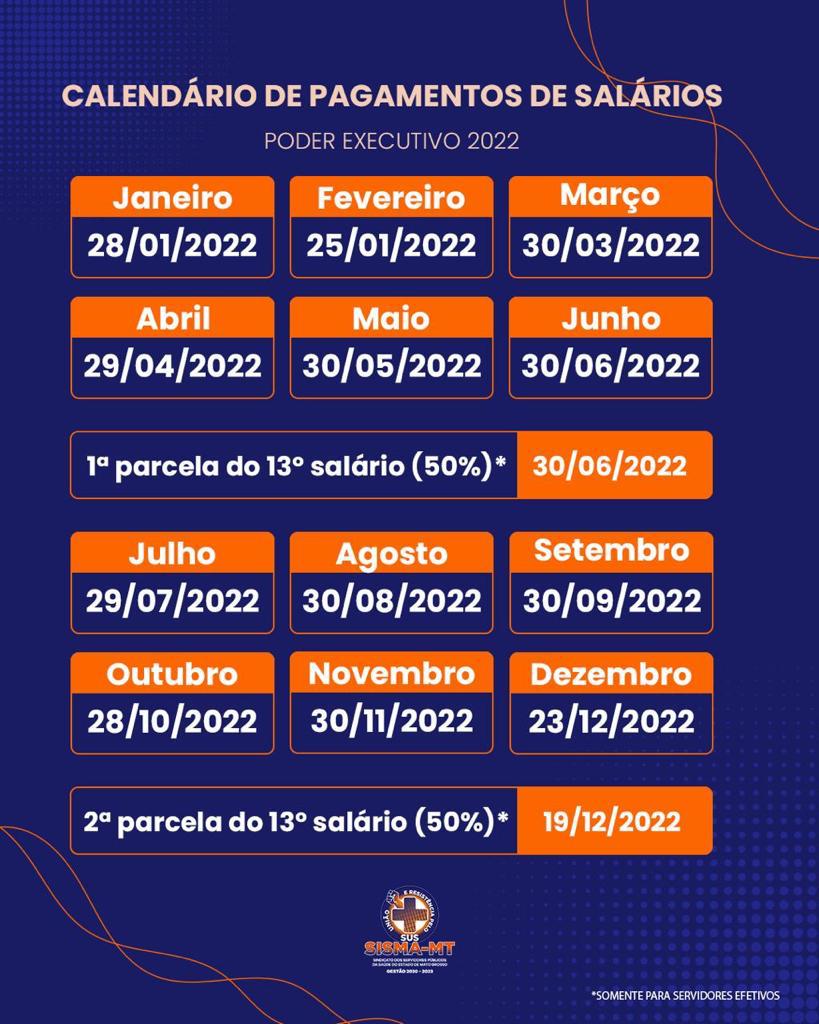 Calendário de pagamento do salário e 13º dos servidores públicos estaduais de 2022 está disponível